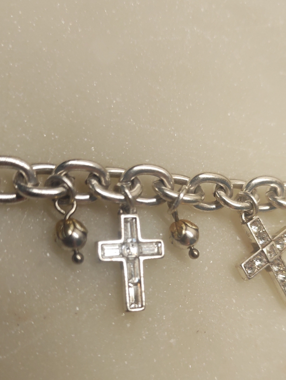 FLASH SALE!🔥 Brighton Sacramento Cross Charm Bracelet Silver Retired - READ! - Picture 13 of 14
